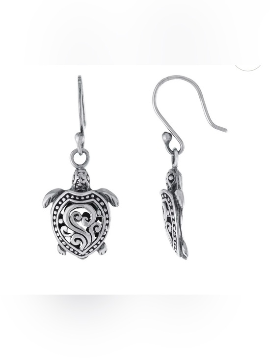 Athra NJ Jewelry - Athra NJ Sterling Silver Filigree Turtle Drop Earrings NWOT